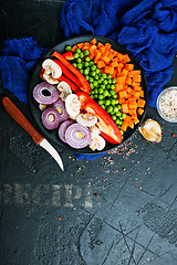 Image showing mushrooms with vegetables