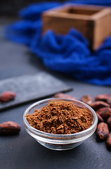 Image showing cocoa beans and cocoa powder