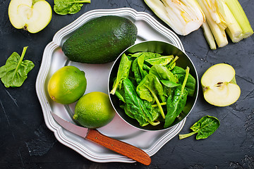 Image showing green food