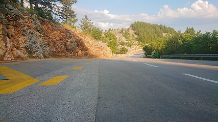 Image showing Low angle view of rural road