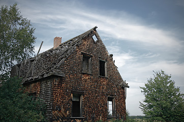 Image showing Gloomy haunted house