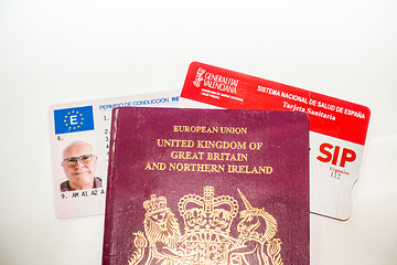 Image showing Driving licence, Passport and Health card