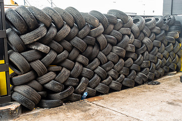 Image showing Pile of tyres