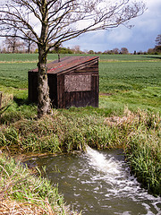 Image showing Drainage Ditch and Pump House