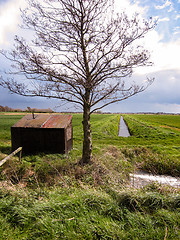 Image showing Drainage Ditch and Pump House