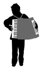 Image showing Accordionist boy