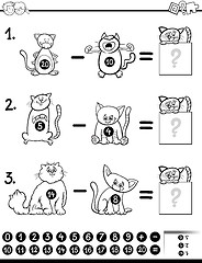 Image showing subtraction game coloring book