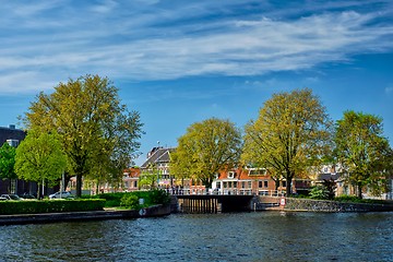 Image showing Canal in Haarlem, Netherlands