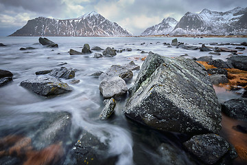 Image showing Coast of Norwegian sea