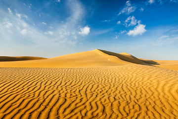 Image showing Dunes of Thar Desert, Rajasthan, India