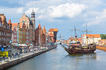 Image showing Cityscape on the Vistula River in Gdansk, Poland.