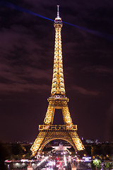 Image showing Eiffel Tower at sunset in Paris