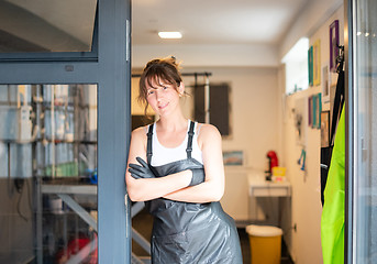 Image showing portrait of professional pet hairdresser woman