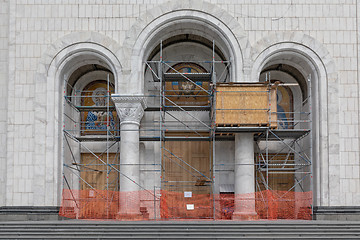 Image showing Church Frescoes Scaffolding