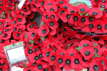 Image showing Remembrance Poppy Wreaths