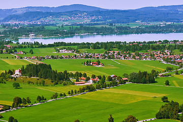 Image showing Aerial View of Hohenschwangau 