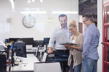 Image showing Business team Working With laptop in creative office