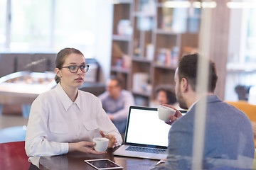 Image showing startup Business team Working With laptop in creative office