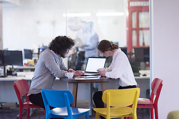 Image showing startup Business team Working With laptop in creative office