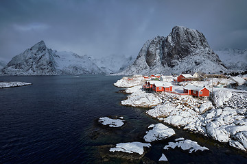 Image showing Hamnoy fishing village on Lofoten Islands, Norway 