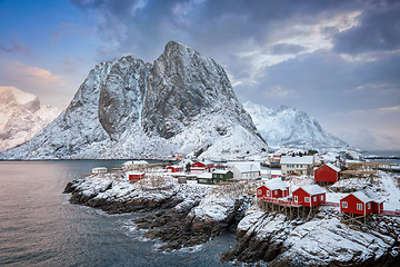 Image showing Hamnoy fishing village on Lofoten Islands, Norway