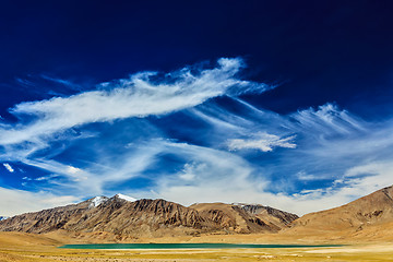 Image showing Tso Kar lake, Ladakh, India