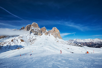 Image showing Ski resort in Dolomites, Italy