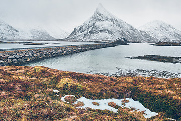 Image showing Fredvang Bridges. Lofoten islands, Norway