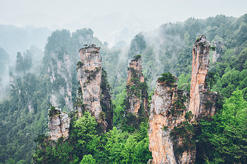 Image showing Zhangjiajie mountains, China