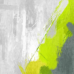 Image showing green grey color painting background