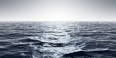 Image showing wide ocean waves horizon background