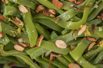 Image showing Green beans with roasted almonds