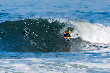 Image showing Bodyboarder in action