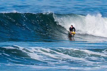 Image showing Bodyboarder in action