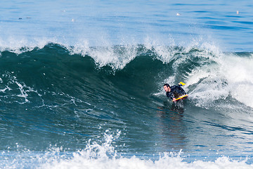 Image showing Bodyboarder in action