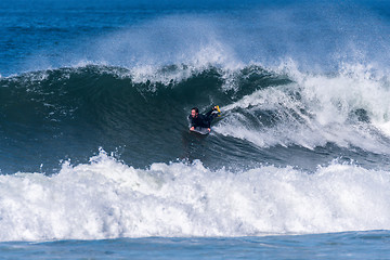 Image showing Bodyboarder in action