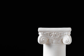 Image showing White Ionic Design Column on Dark Background