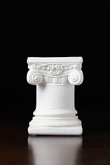 Image showing White Ionic Design Column on Dark Background