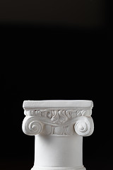 Image showing White Ionic Design Column on Dark Background