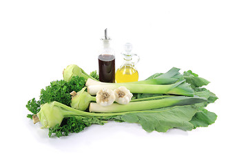 Image showing Photo etude of Green vegetables. 