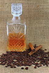 Image showing Whiskey, coffee and cigars. 