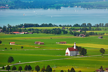 Image showing Aerial View of Hohenschwangau