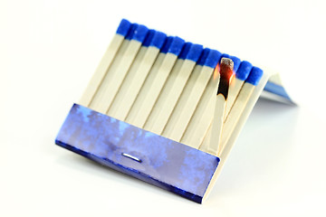 Image showing Burning Matchbook paper stick macro.