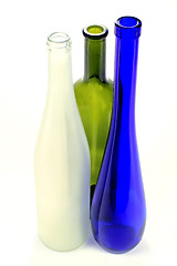 Image showing Empty alcoholic drinks glass bottles 