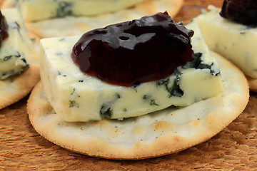 Image showing Blue Cheese Snack  Macro.