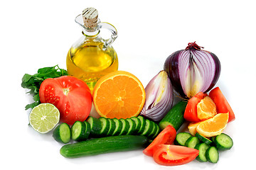 Image showing Ingredients, fruits, vegetables Dressings. 