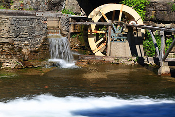 Image showing Water Wheel detail from live museum. 