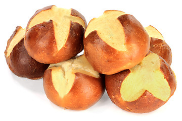 Image showing Pretzel Buns on Pile. 