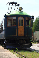 Image showing Refurbished for demonstration usage Vintage Public Transportation Vehicle