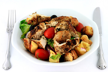 Image showing Chicken Salad in porcelain dish.  